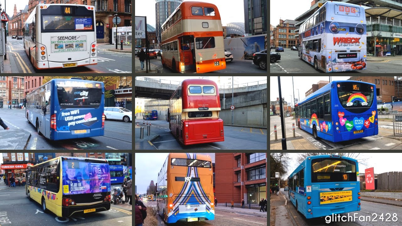 Buses Departing Bus Stops, Greater Manchester 2022