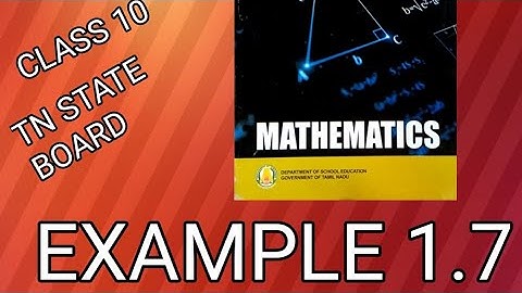 CLASS 10 MATHS CHAPTER 1 (RELATIONS AND FUNCTIONS)  EXAMPLE 1.7