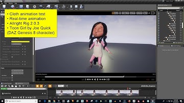 Unreal Engine 4 Cloth Animation Test - Using Allright Rig 2.0.3