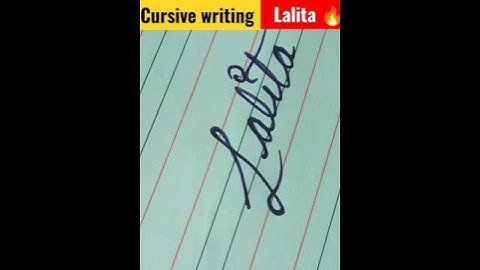 cursive writing name Lalita का ललिता नाम है