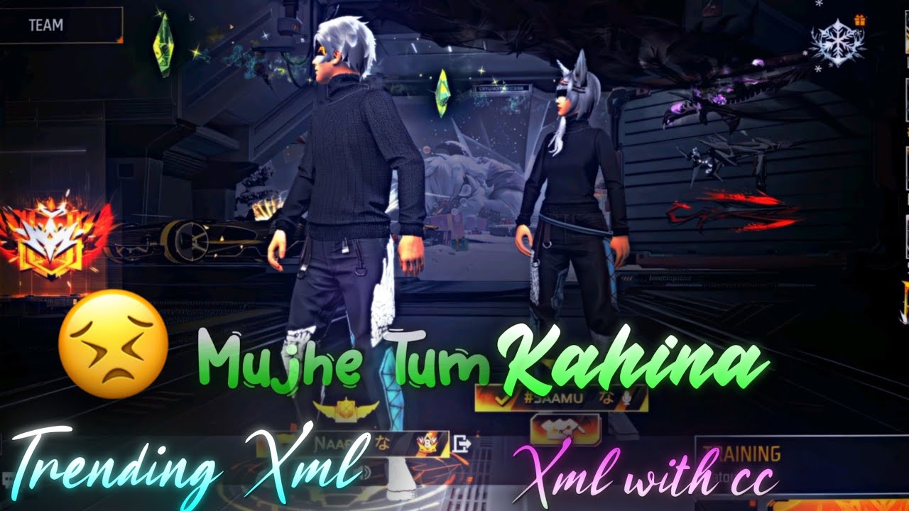 Kahi Na Lage Man Xml with Cc || new free fire Xml File||free fire xml||free fire  xml file 