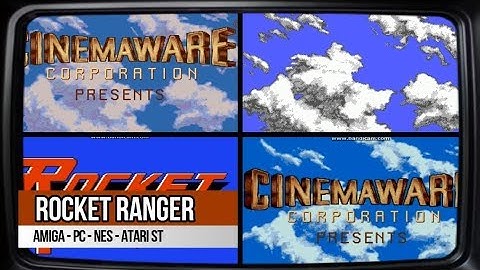 ROCKET RANGER Cinemaware 4 on 1 SPLITSCREEN GAME AMIGA PC NES ATARI COMPARE 60 FPS HD 1988 STEVE