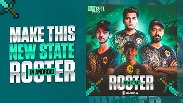 How To Make Pubg New State Roster in Android | Pubg Roster Tutorial | Master Graphics