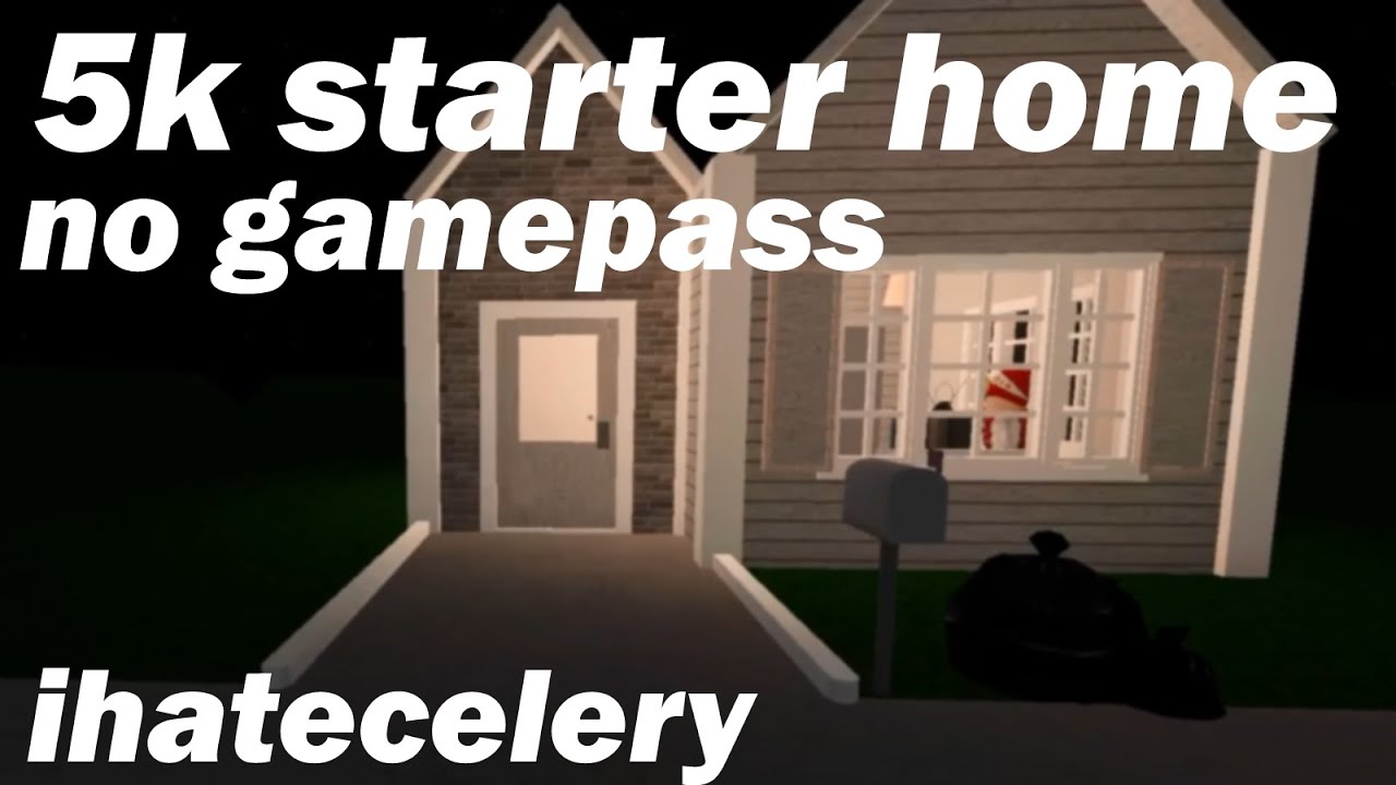 Bloxburg No Gamepass Starter Home House Build Youtube