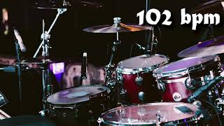 102 Bpm Drum Track Batería - Straight Beat Eighth Notes