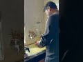 When he washing the dishes 🙃🙃