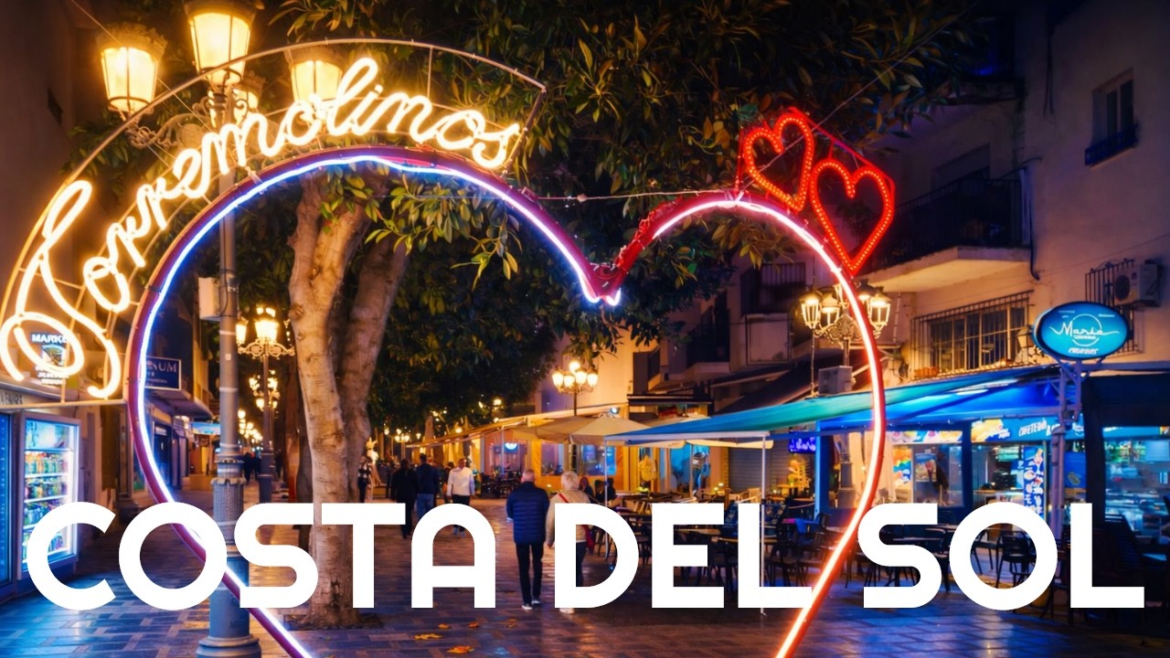 Torremolinos 🇪🇸 Lively Nightlife on Costa del Sol | 4K Street Walk