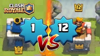 LEVEL 1 vs LEVEL 12: EPIC BATTLE!!! | Clash Royale
