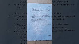 6th Class SA2 Science 2024 Question paper