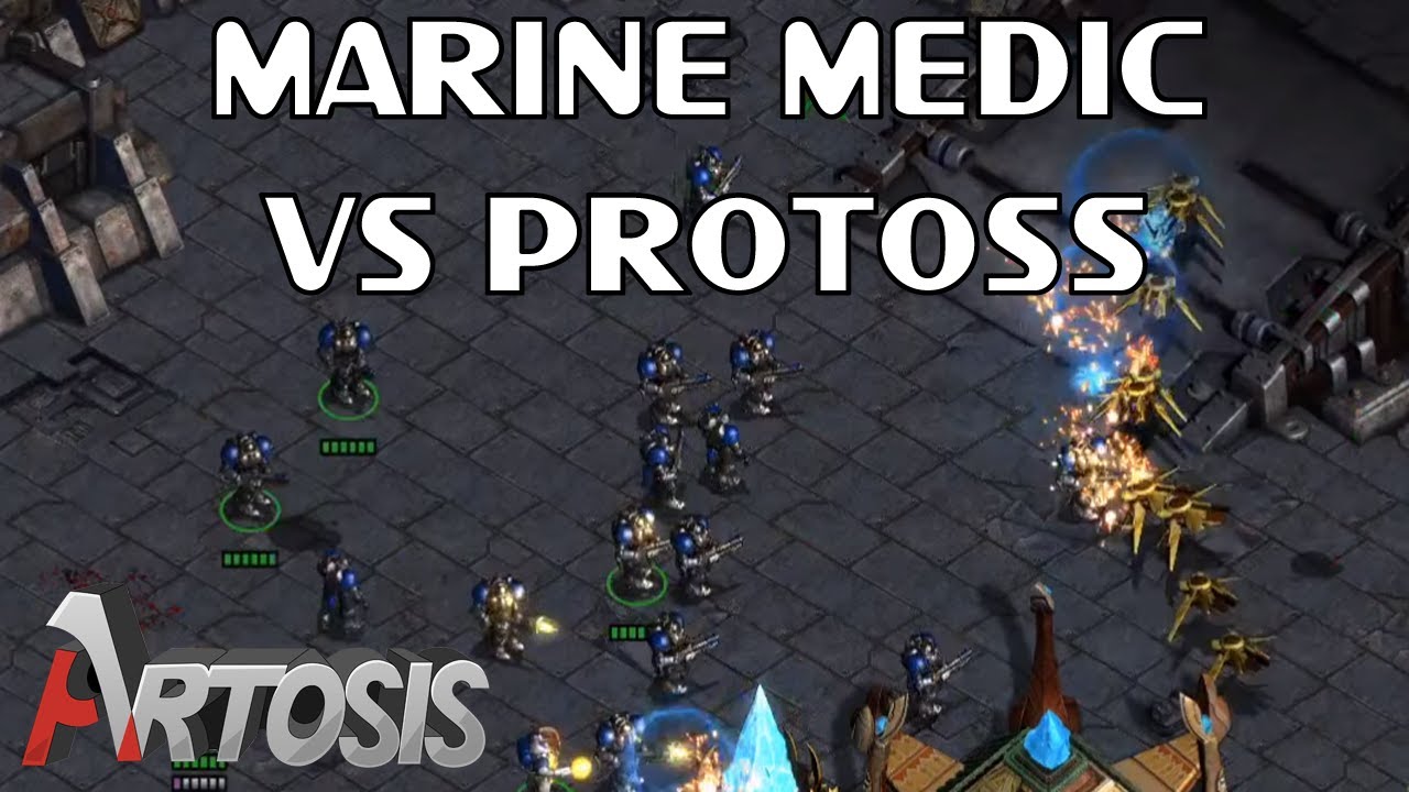 Marines + Medics vs S Rank Protoss! - YouTube
