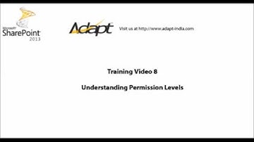 Understanding Permission Levels-Training Video 8