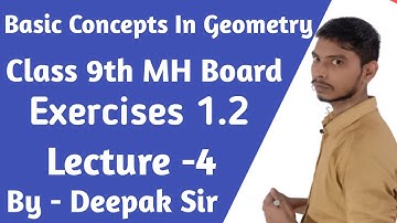 Basic Concepts in Geometry (Class 9th Maharashtra Board New Syllabus- Practice Set -1.2)