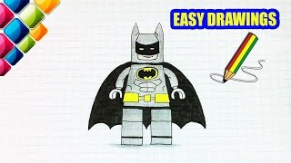 lego easy batman drawing drawings draw