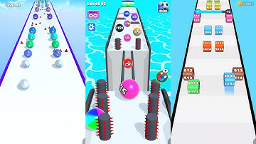 Ball Merge 2048 vs Numbers Ball Blend Challenge vs 2048 Cube Run 3 in one Gameplay Run & Merge
