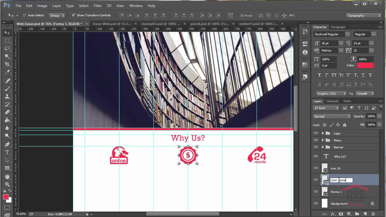  Cara  Membuat Desain  Web Di  Photoshop  Part 6 Membuat 