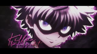 killua edit - everything black Resimi