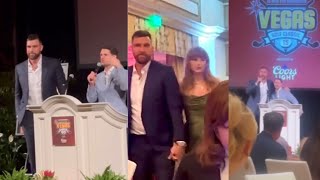 Travis Kelce sweetly calls Taylor Swift his SIGNIFICANT OTHER at Patrick Mahomes charity event Vegas