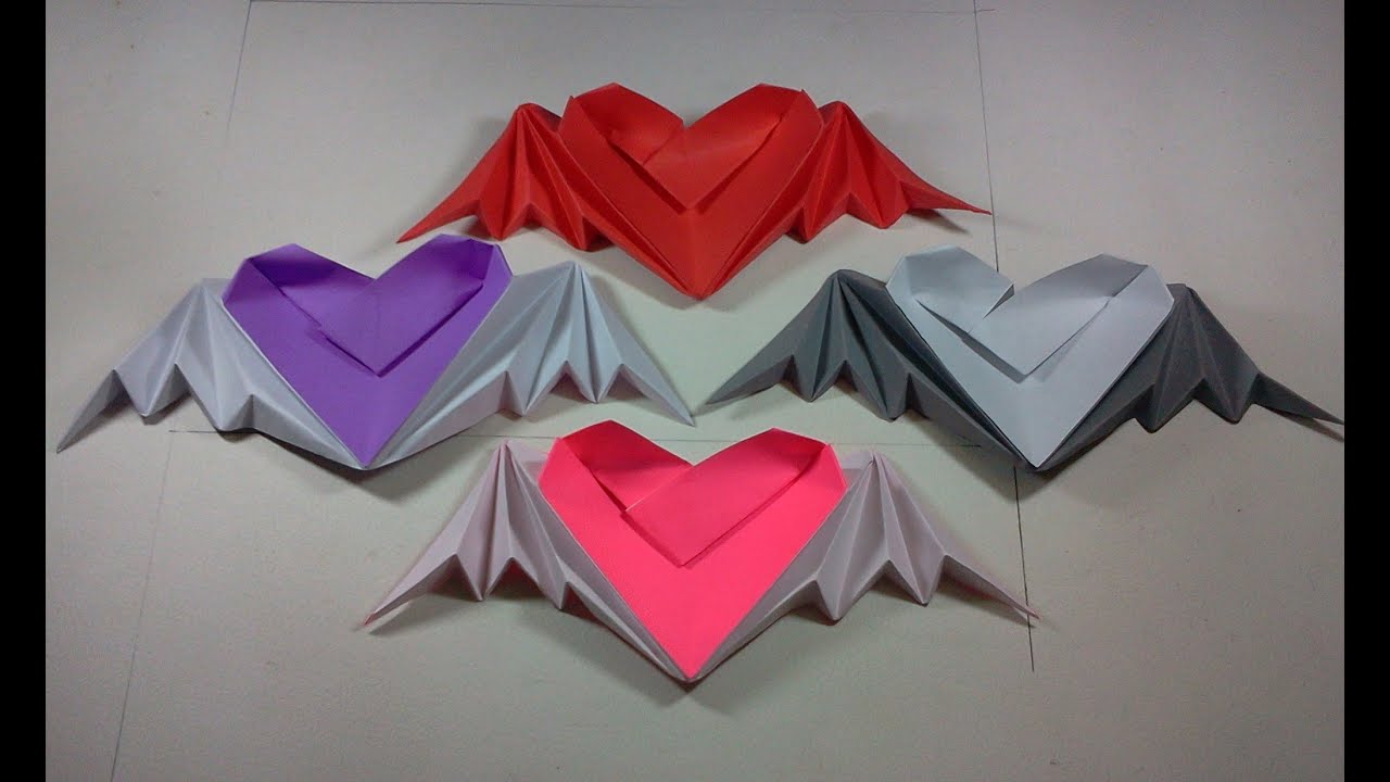 tutorial origami  jantung