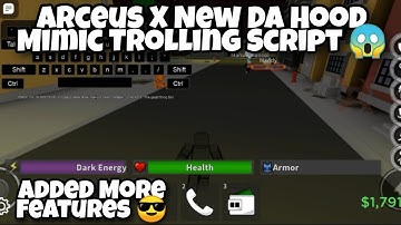 Arceus X New Da Hood Mimic Trolling Script 😱