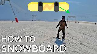 LEARN HOW TO SNOWBOARD IN 15 MINUTES (complete walkthrough)