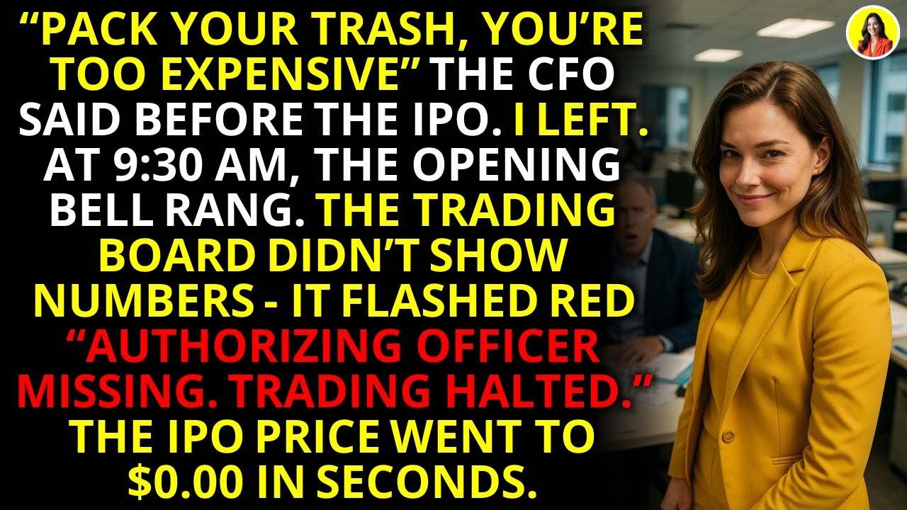Friday afternoon, Brad, our 32-year-old CFO, slid a manila envelope across the conference table and smiled like he was doing me a favor. "Your position is eliminated, effective immediately. Sign...