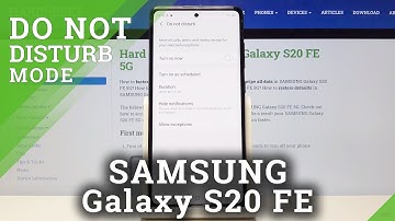 Do Not Disturb Mode on SAMSUNG Galaxy S20 FE 5G