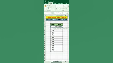 How to convert feet into inch in excel || #shorts #advanceexcel #exceltips #exceltricks #viralvideo