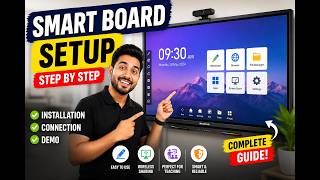 75 Inch Interactive Smart Board and Stand Installation and First Time Setup