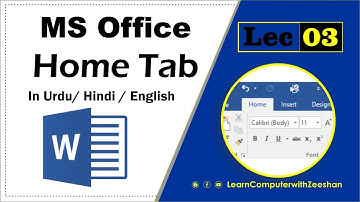 MS Word Home Tab Complete Lecture in urdu / hindi