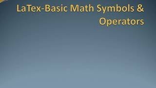 Famous Latex Math- Basic Math Symbols & Operators-1 Net Worth