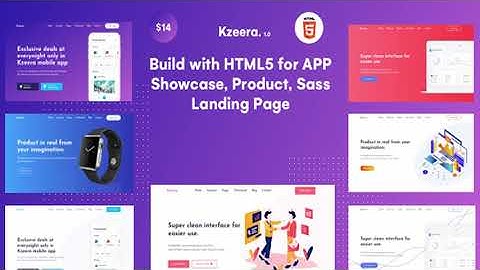 Kzeera - App Landing page & Sass HTML5 Template | Themeforest Website Templates and Themes