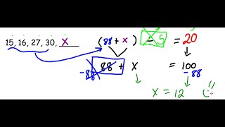 Finding the Missing Data Point, when given the mean.