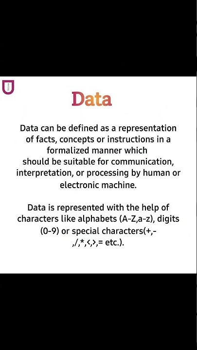 What is Data and Information | Computer fundamentals |#utechh # ...