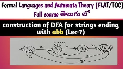 DFA construction example for strings ending with abb  construction of Deterministic Finite Automata