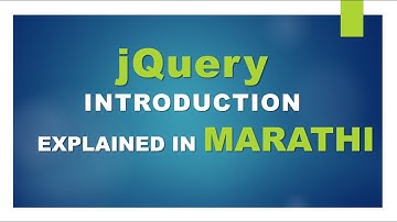 learn jQuery, Introduction with simple example explained in : Marathi #jquery #jquerytutorial