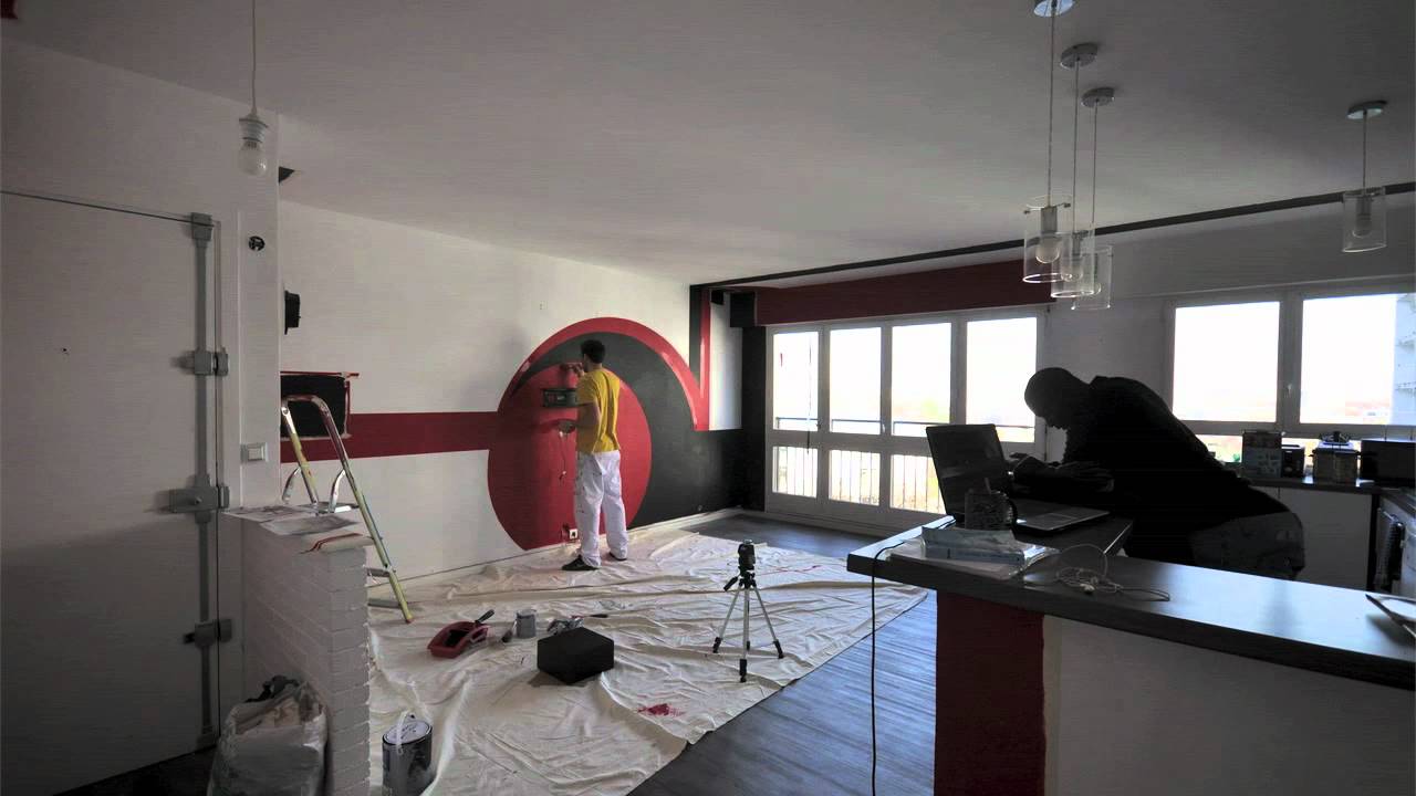 Wall design salon cuisine américaine youtube