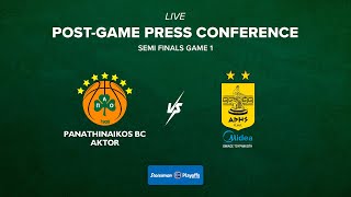 Panathinaikos BC AKTOR – Aris Midea | PostGame Press Conference | Basket League Semi Finals Game 1