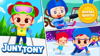 winter Sports figure Skating Ski Jumping Ice Hockey Luge Sport For Kids Junytony