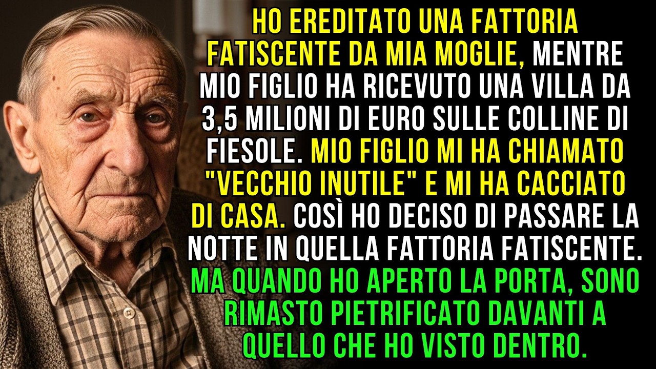 Il tavolo di noce è troppo largo. L’avvocato legge l’eredità: a mio figlio Luca dodici milioni; a me, Giovanni, una fattoria fatiscente e un debito di tasse. Mio figlio mi porge un avviso di...