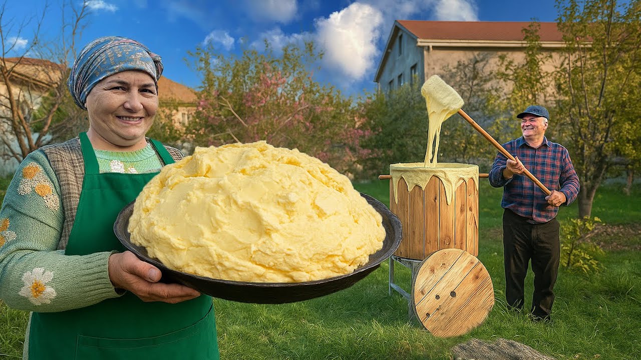 Приготовление Настоящего Домашнего Масла По Традиционному Деревенскому Способу