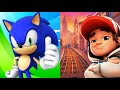 Sonic Dash VS  Subway Surfers City Gameplay IOS Android