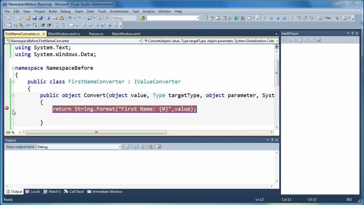 Formatting data with IValueConverters in WPF