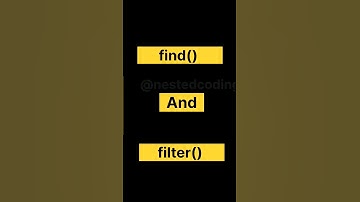 Difference between Find() & filter() method | array methods