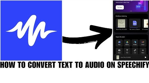 How to convert text to audio on Speechify