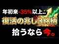【暴落時こそ仕込みたい日本株】年初来高値から35%以上下落中…それでも復活の兆し銘柄3選