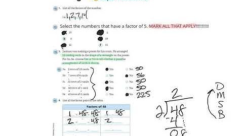 GoMath! Chapter 5 Review/Test (Video 1 of 3) - Factors/Multiples/Patterns