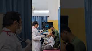 😮 Fish Bone Stuck in Throat — ENT Removes It Safely! #shorts #throatcare #doctor