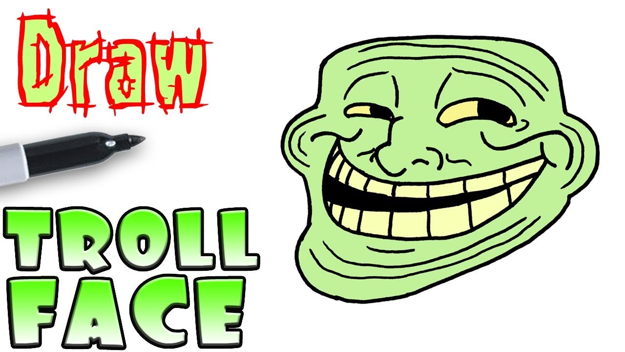 How To Draw Trollface Youtube - how to make a troll face in roblox draw person angry the