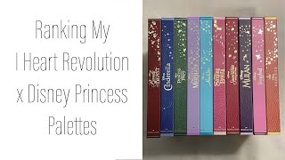 Ranking My I Heart Revolution x Disney Princess Palettes