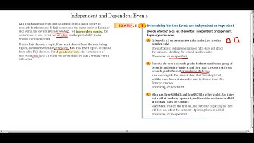 Independent and Dependent Events